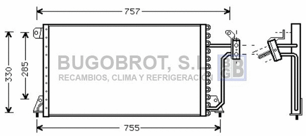 Condenseur, climatisation BUGOBROT 62-CR5019