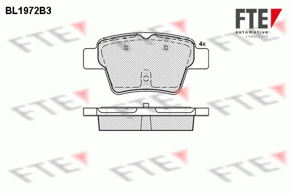 Kit de plaquettes de frein, frein à disque FTE 9010558