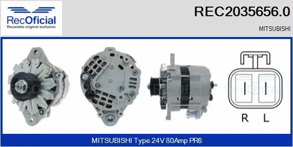 Alternateur RECOFICIAL REC2035656.0