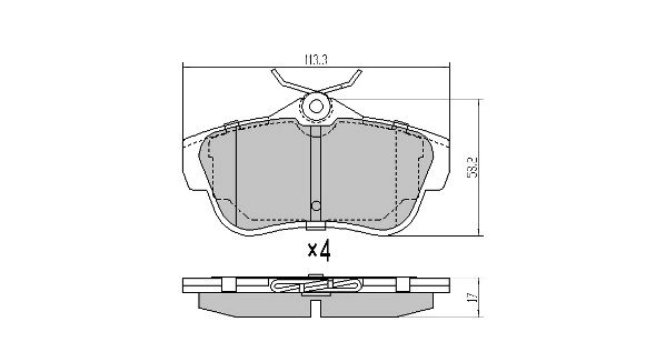 Kit de plaquettes de frein, frein à disque FREMAX FBP-1494