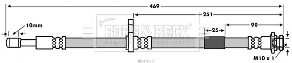Flexible de frein BORG & BECK BBH7655