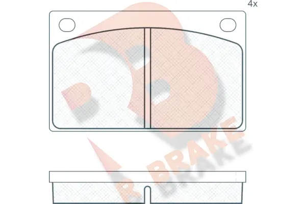 Kit de plaquettes de frein, frein à disque R BRAKE RB0088
