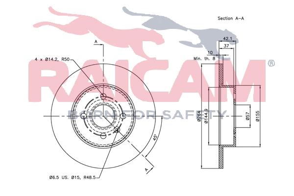 Disque de frein RAICAM RD00616