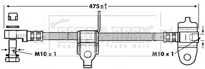 Flexible de frein BORG & BECK BBH6996