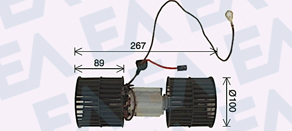 Moteur électrique, pulseur d'air habitacle EACLIMA 42A22022