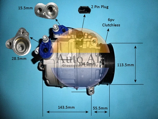 Compresseur, climatisation AUTO AIR GLOUCESTER 14-9751p