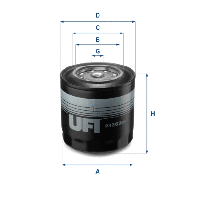 Filtre à carburant UFI 24.363.01
