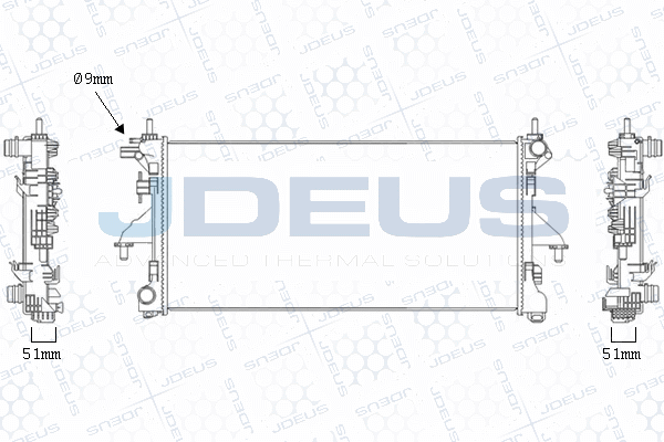 Radiateur, refroidissement du moteur JDEUS M-0070240
