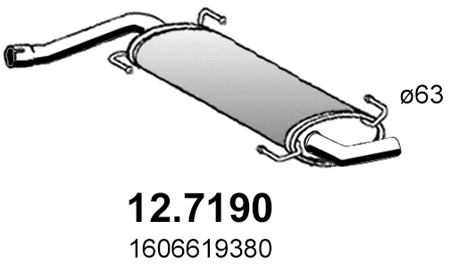 Silencieux arrière ASSO 12.7190