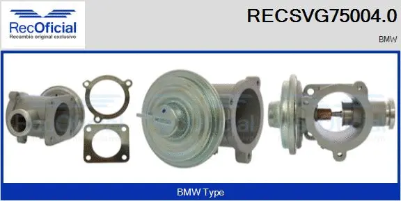 Vanne EGR RECOFICIAL RECSVG75004.0