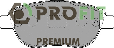 Kit de plaquettes de frein, frein à disque PROFIT 5005-1476