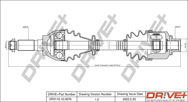 Arbre de transmission Dr!ve+ DP2110.10.0676