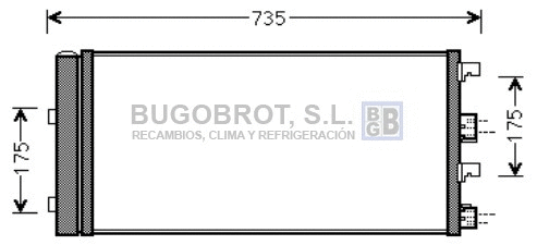Condenseur, climatisation BUGOBROT 62-DA5004