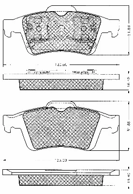 Kit de plaquettes de frein, frein à disque BSF 10701