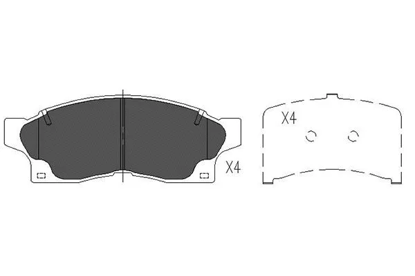 Kit de plaquettes de frein, frein à disque KAVO PARTS KBP-9038