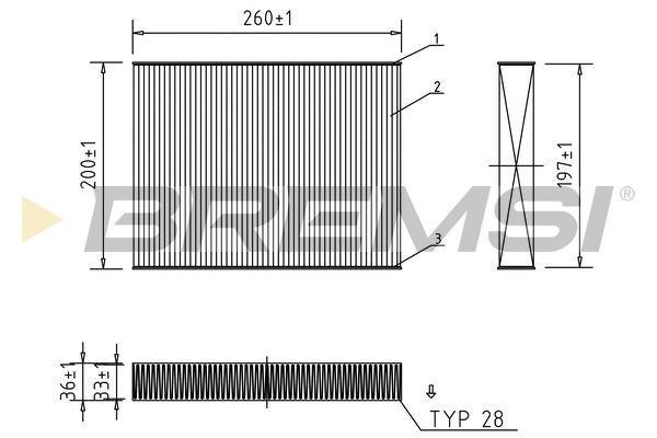 Filtre, air de l'habitacle BREMSI FC0459A