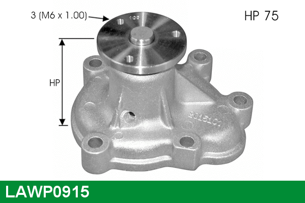 Pompe à eau, refroidissement du moteur LUCAS LAWP0915