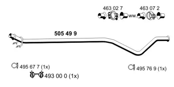 Tuyau d'échappement ERNST 505499