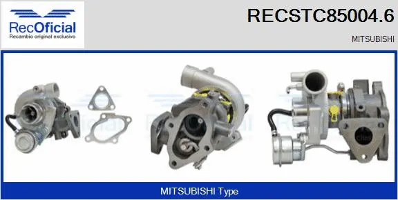 Turbocompresseur, suralimentation RECOFICIAL RECSTC85004.6