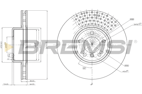 Disque de frein BREMSI CD8403V