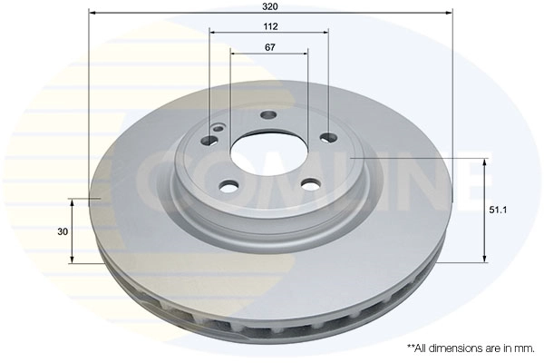 Disque de frein COMLINE ADC1676V