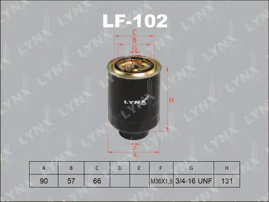 Filtre à carburant LYNXAUTO LF-102