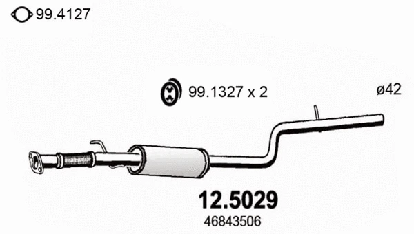 Tuyau d'échappement ASSO 12.5029