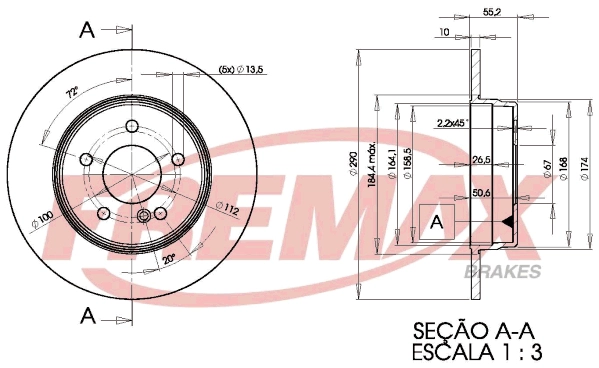 Disque de frein FREMAX BD-3412
