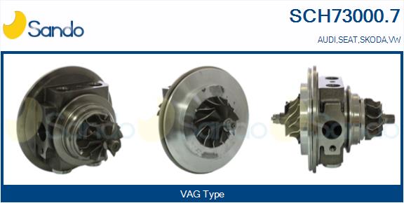 Groupe carter, turbocompresseur SANDO SCH73000.7