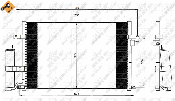 Condenseur, climatisation NRF 35573
