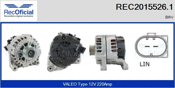 Alternateur RECOFICIAL REC2015526.1