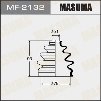 Jeu de joints-soufflets, arbre de commande MASUMA MF-2132