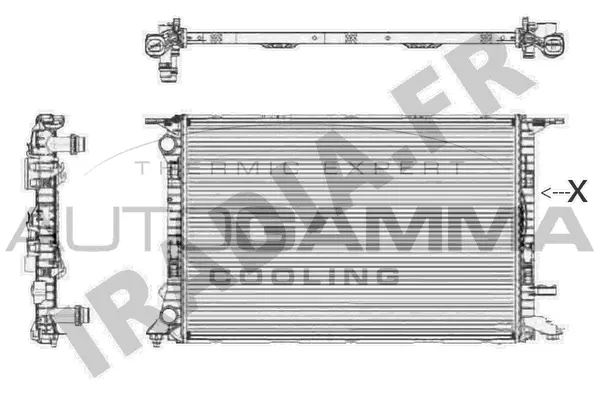 Radiateur, refroidissement du moteur AUTOGAMMA 105155