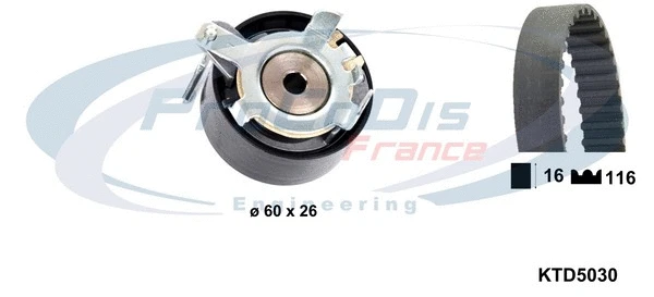 Kit de courroie crantée PROCODIS FRANCE KTD5030