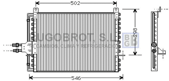 Condenseur, climatisation BUGOBROT 62-MS5205