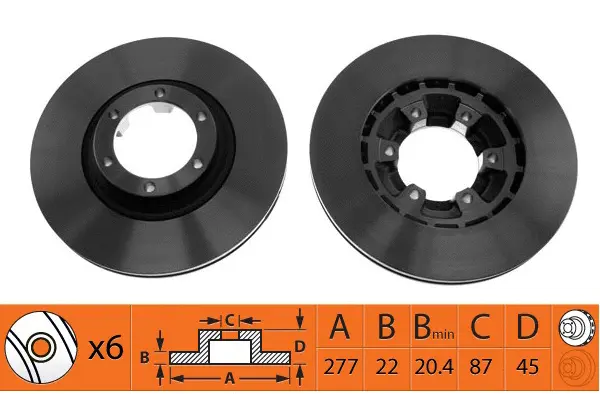 Disque de frein SB BR23128T