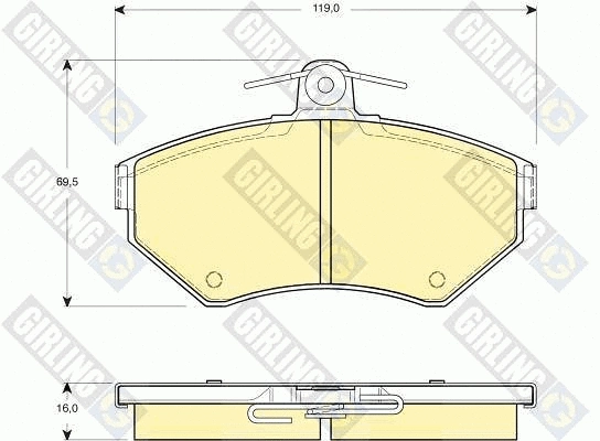 Kit de freins, frein à disques GIRLING 6410761