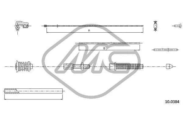 Câble d'accélération Metalcaucho 83141