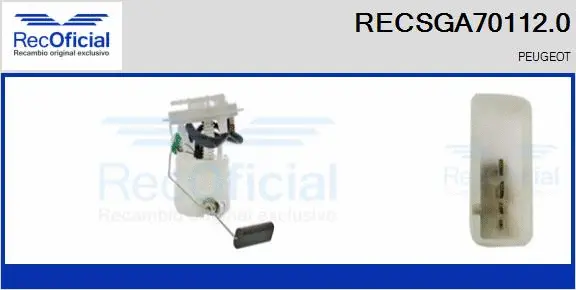 unité d'alimentation de carburant RECOFICIAL RECSGA70112.0