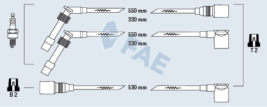 Kit de câbles d'allumage FAE 85087