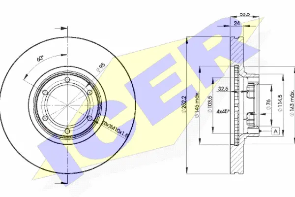 Disque de frein ICER 78BD1367-2