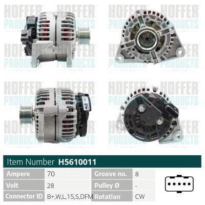Alternateur HOFFER H5610011