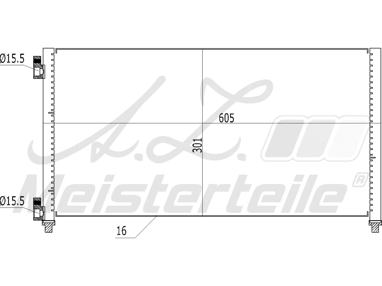 Condenseur, climatisation A.Z. Meisterteile AZMT-45-030-1360