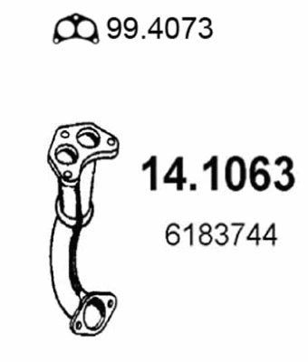 Tuyau d'échappement ASSO 14.1063
