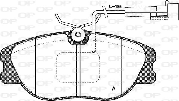 Kit de plaquettes de frein, frein à disque OPEN PARTS BPA0305.12