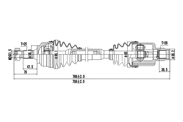 Arbre de transmission DYNAMATRIX DDS210267