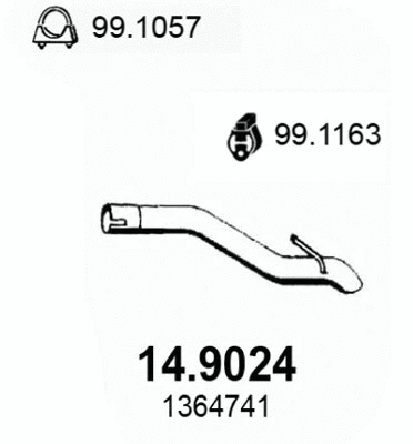 Tuyau d'échappement ASSO 14.9024