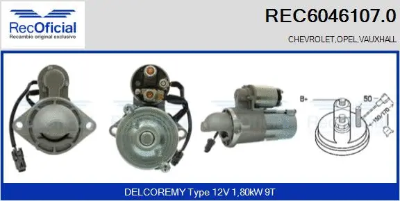 Démarreur RECOFICIAL REC6046107.0