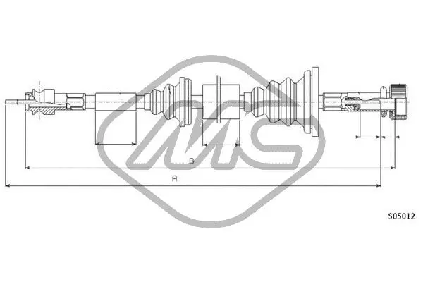 Câble flexible de commande de compteur Metalcaucho 80919