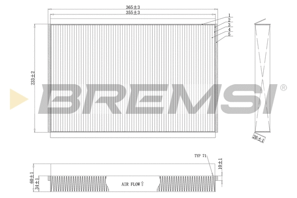 Filtre, air de l'habitacle BREMSI FC0857